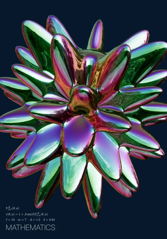 Iridescent spherical harmonic poster