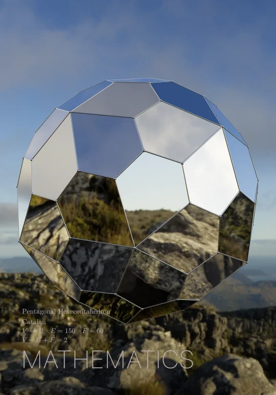 Pentagonal hexecontahedron poster